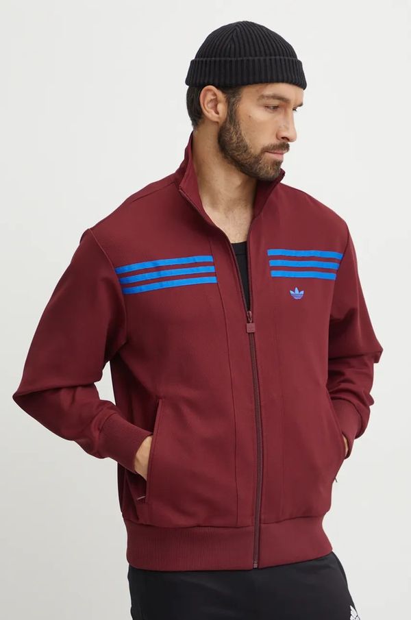 adidas Originals Pulover adidas Originals 70s Track Top moški, bordo barva, JN5963