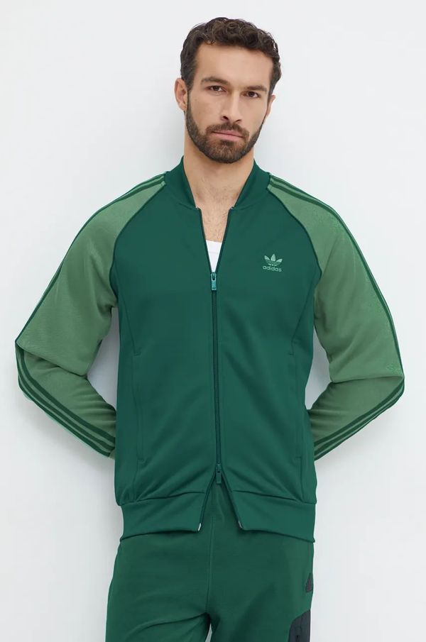 adidas Originals Pulover adidas Originals Adicolor Classics SST Tracktop moški, zelena barva, IY8731