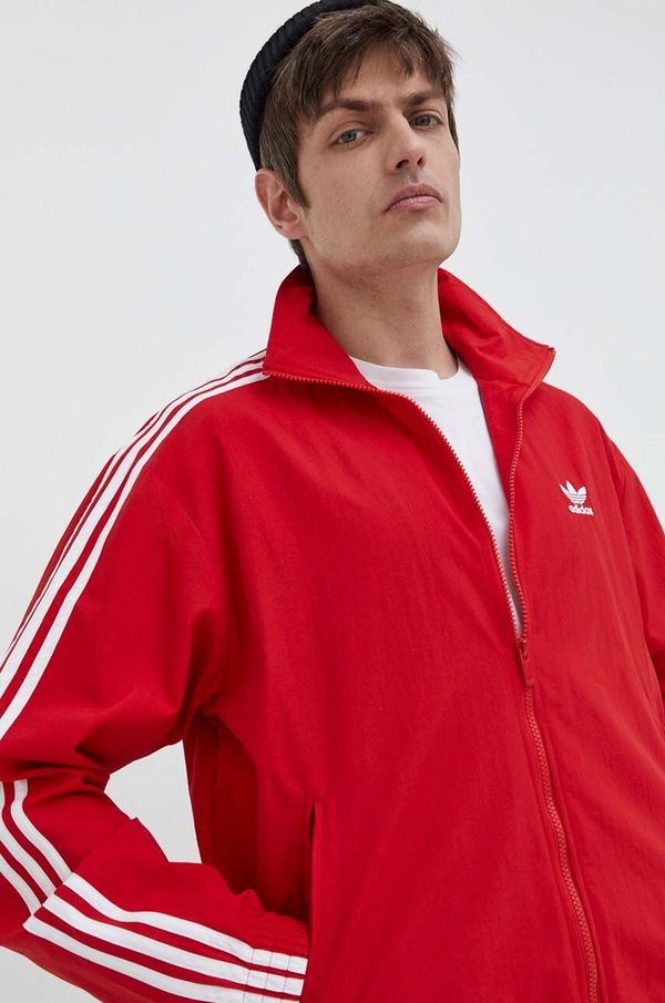 adidas Originals Pulover adidas Originals Adicolor Woven Firebird Track Top moški, rdeča barva, IT2495