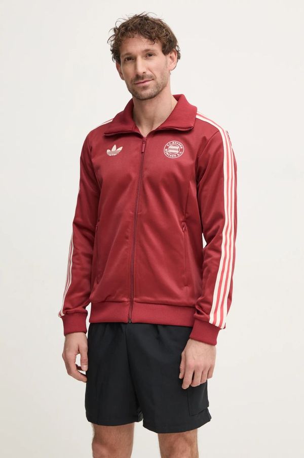 adidas Originals Pulover adidas Originals F.C. BAYERN moški, bordo barva, IY0047