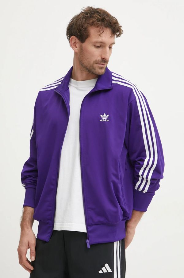 adidas Originals Pulover adidas Originals Firebird Tracktop moški, vijolična barva, IY9897