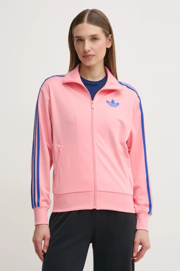 adidas Originals Pulover adidas Originals Firebird ženski, roza barva, JP2302