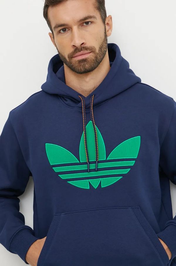 adidas Originals Pulover adidas Originals Hooded Sweat moški, mornarsko modra barva, s kapuco, JN5968