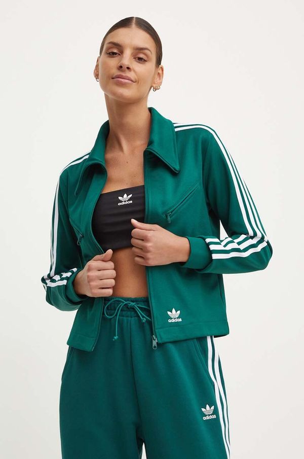 adidas Originals Pulover adidas Originals Montreal Track Top ženski, zelena barva, IP0630