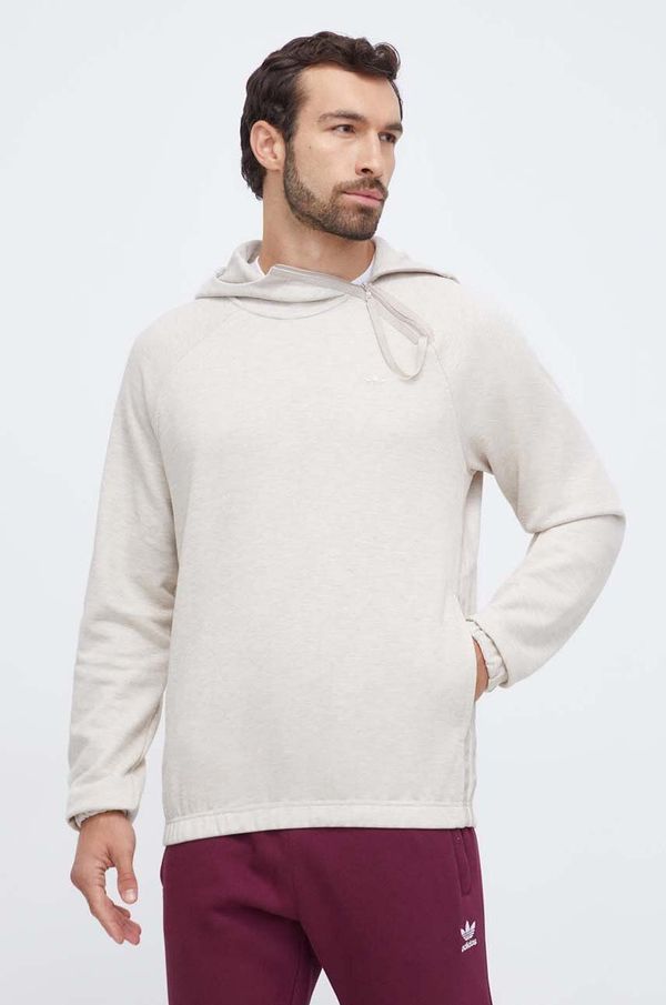 adidas Originals Pulover adidas Originals moška, bež barva, s kapuco