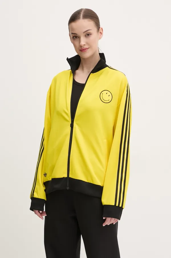 adidas Originals Pulover adidas Originals X Smiley ženski, rumena barva, JD2737