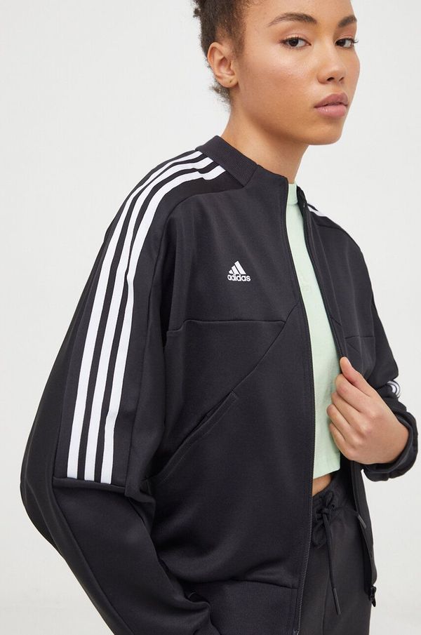 adidas Pulover adidas TIRO ženski, črna barva