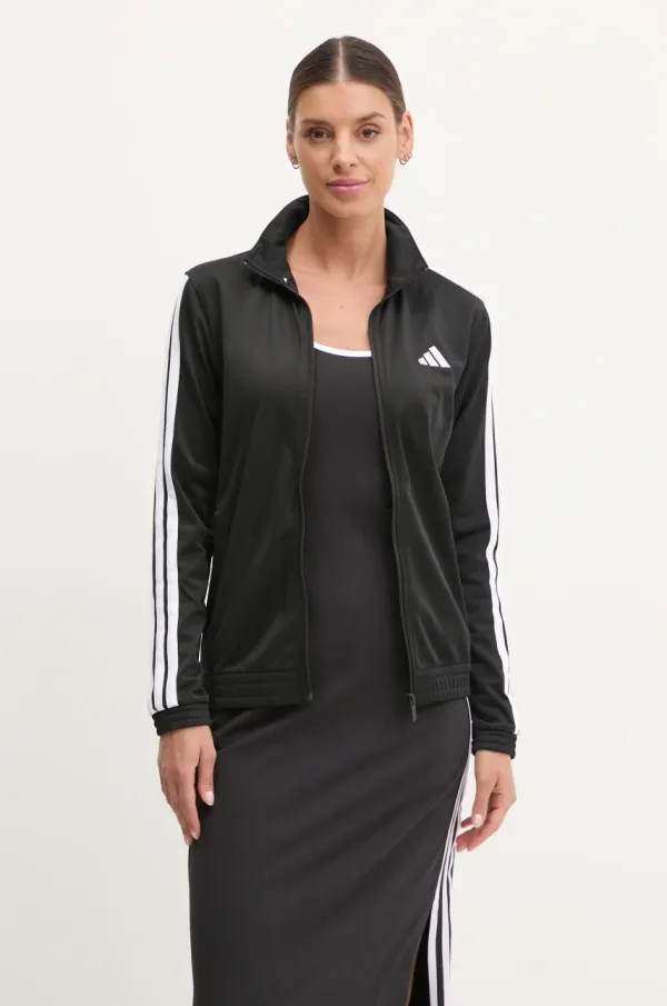 adidas Pulover adidas W 3S TT TRIC ženska, črna barva, JC8889