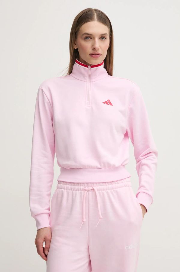 adidas Pulover adidas W CB Color Pop ženski, roza barva, JG4174