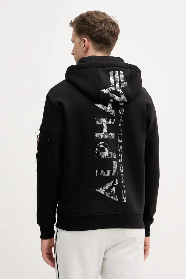 Alpha Industries Pulover Alpha Industries Backprint Hoodie Mirror Camo