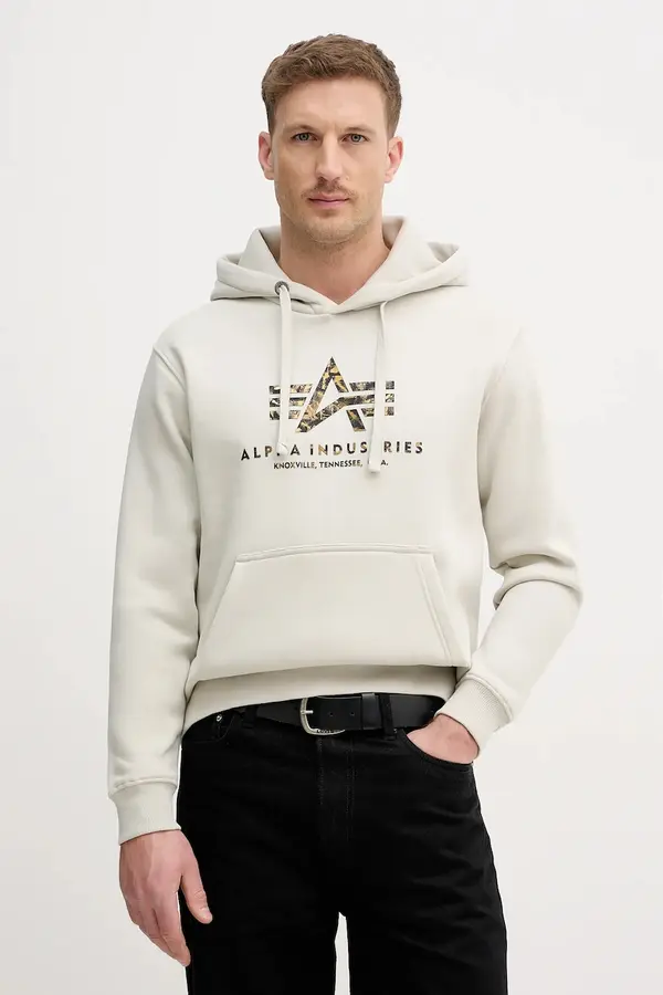 Alpha Industries Pulover Alpha Industries Basic Hoodie BL Effect Print