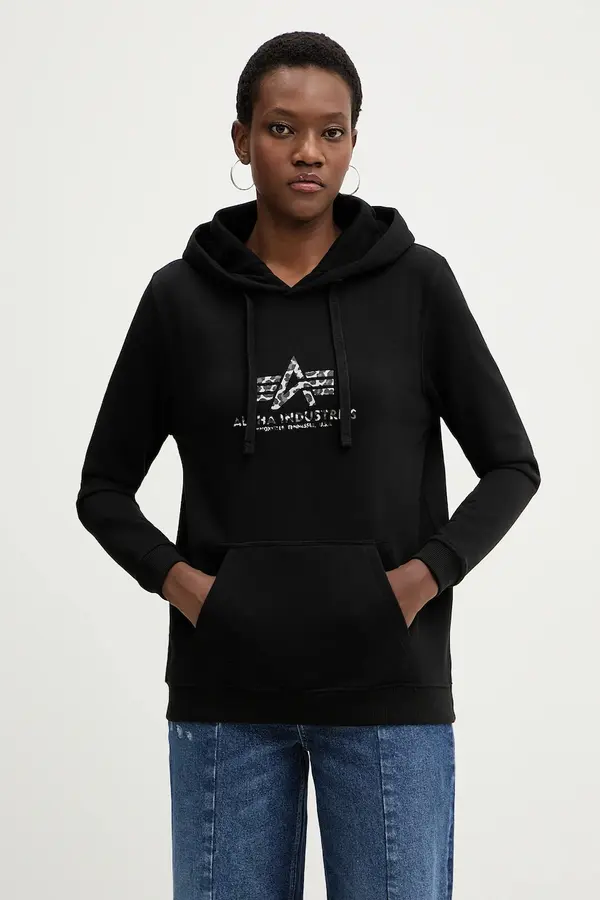 Alpha Industries Pulover Alpha Industries Basic Hoodie BL Mirror Leo W