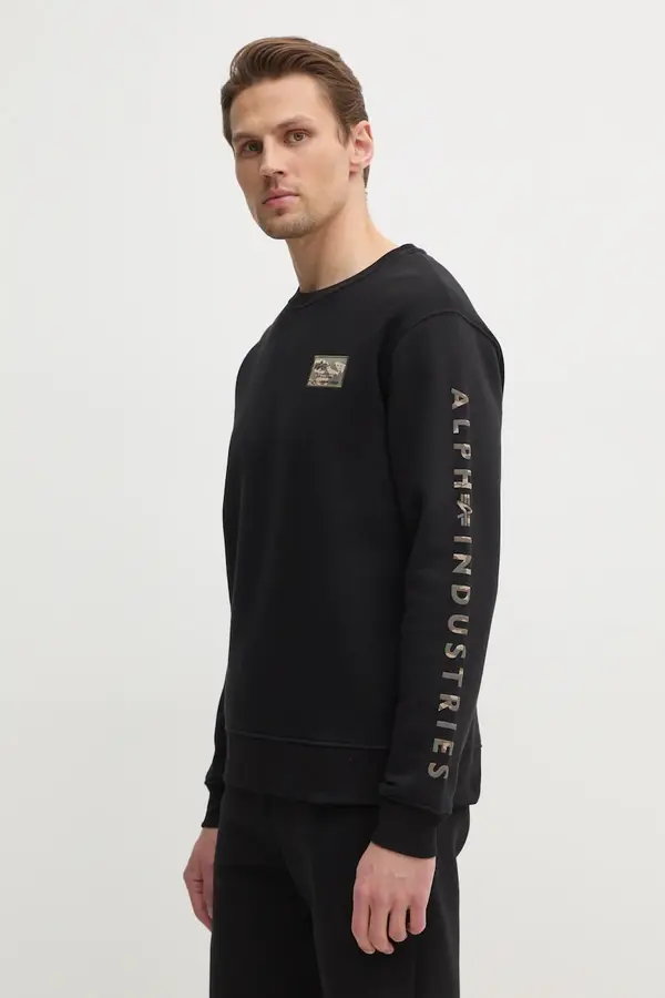 Alpha Industries Pulover Alpha Industries Camo Sleeve Crewneck