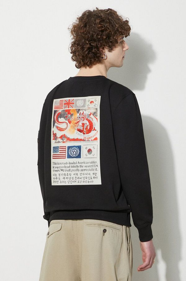 Alpha Industries Pulover Alpha Industries USN Blood Chit moški, črna barva, 136300