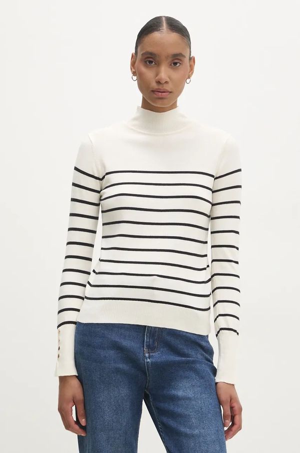 Answear Lab Pulover Answear Lab ženski, bela barva