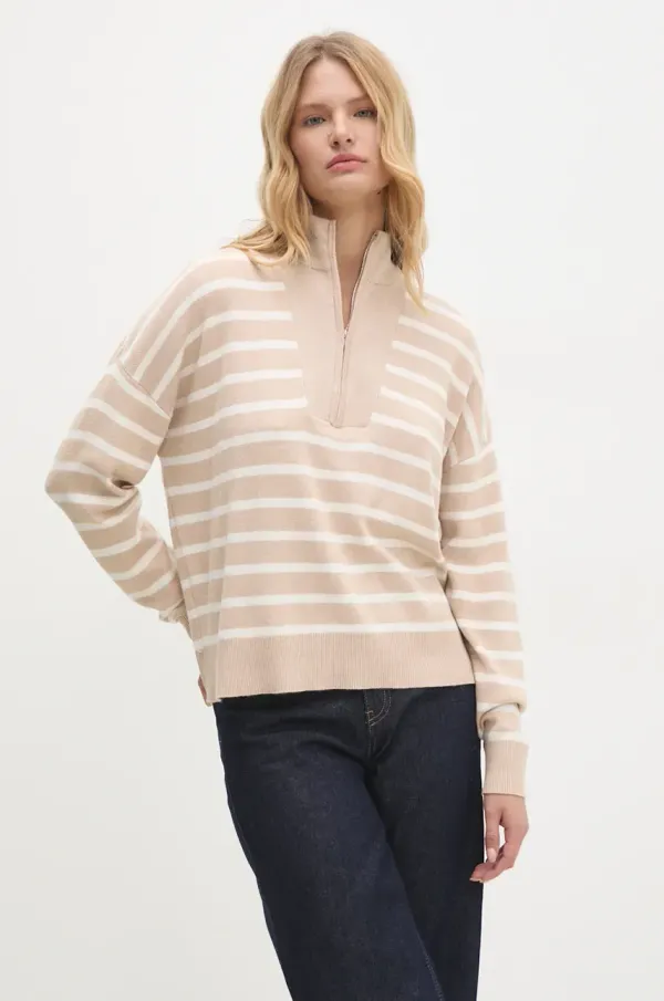 Answear Lab Pulover Answear Lab ženski, bež barva