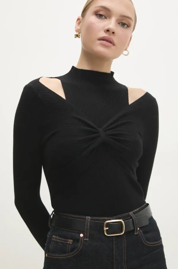 Answear Lab Pulover Answear Lab ženski, črna barva