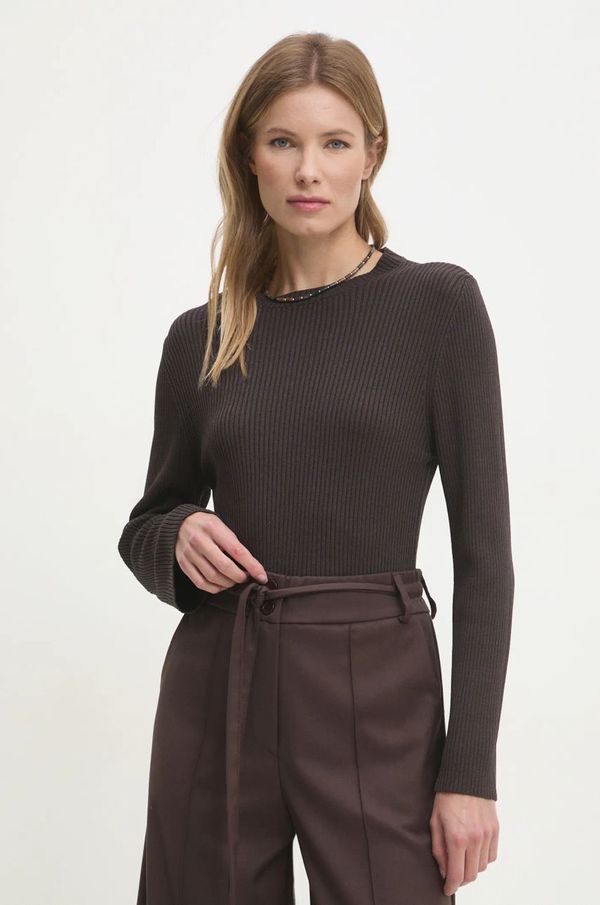 Answear Lab Pulover Answear Lab ženski, rjava barva