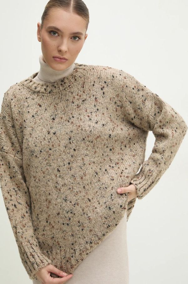 Answear Lab Pulover Answear Lab ženski, rjava barva