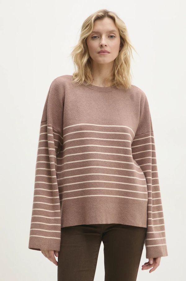 Answear Lab Pulover Answear Lab ženski, rjava barva