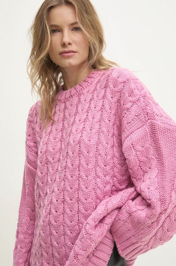 Answear Lab Pulover Answear Lab ženski, roza barva