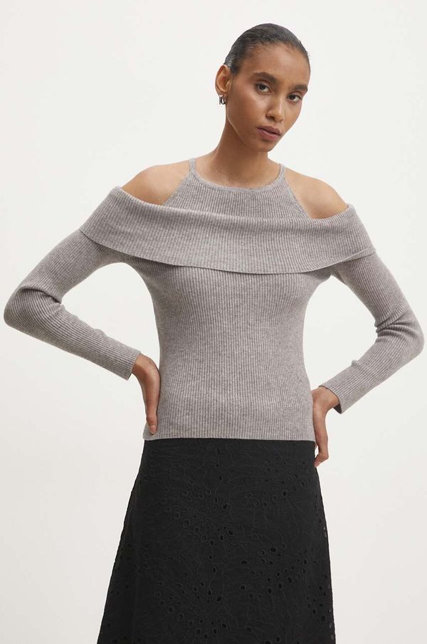 Answear Lab Pulover Answear Lab ženski, siva barva