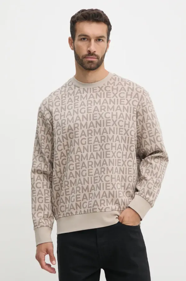 Armani Exchange Pulover Armani Exchange moški, bež barva, 6DZMJK ZJZGZ