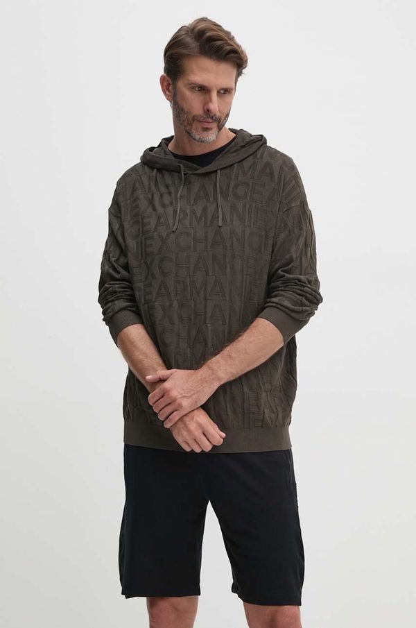 Armani Exchange Pulover Armani Exchange moški, zelena barva, 6DZM1B ZM4DZ