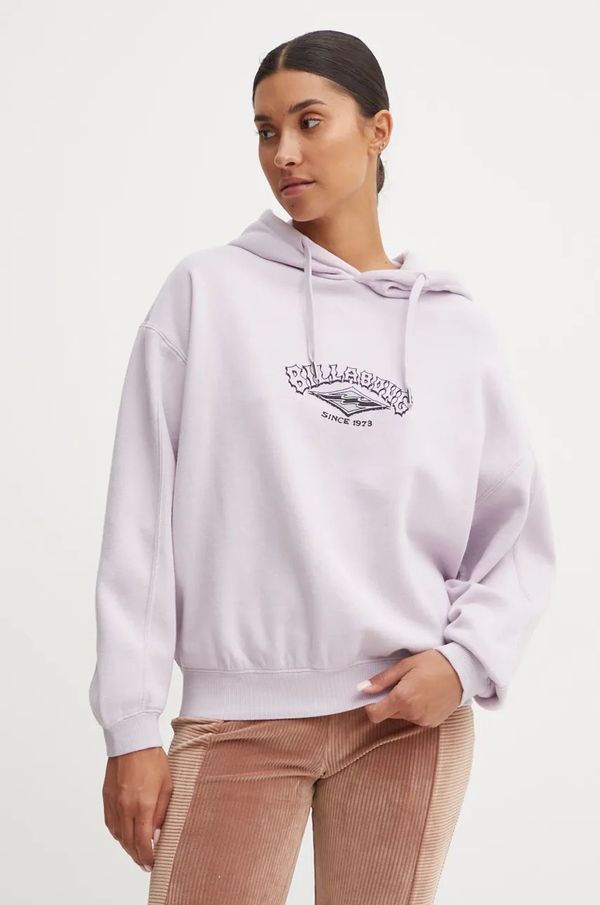 Billabong Pulover Billabong Stay 73 Kendall ženski, vijolična barva, s kapuco, UBJFT00261