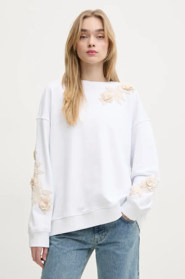 Blugirl Blumarine Pulover Blugirl Blumarine ženski, bela barva, RA5183.F0962