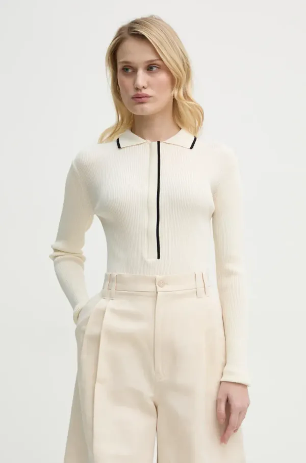 Bruuns Bazaar Pulover Bruuns Bazaar ženski, bež barva, BBW3653