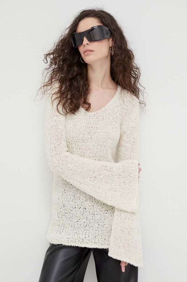 By Malene Birger Pulover By Malene Birger Pelira ženski, bež barva