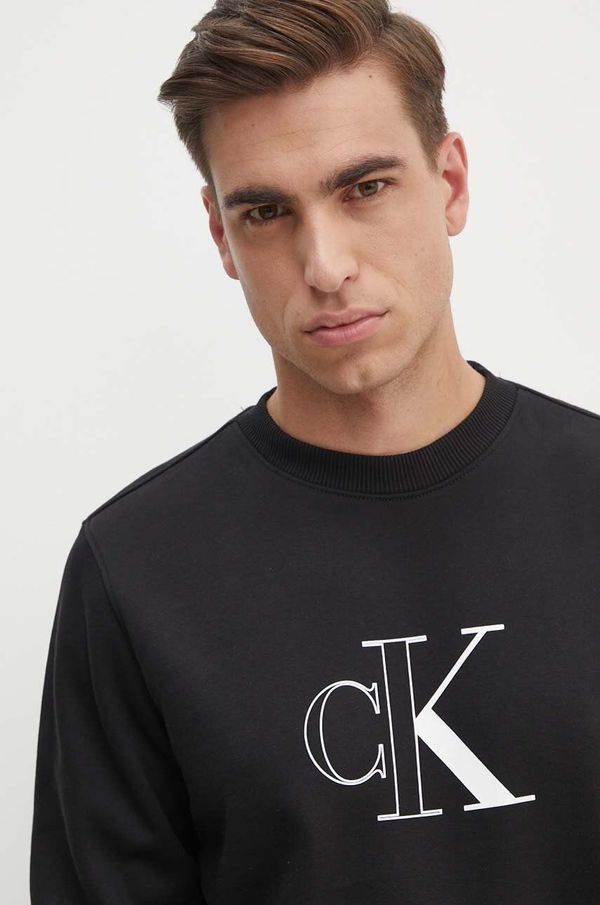 Calvin Klein Jeans Pulover Calvin Klein Jeans moški, črna barva, J30J326034