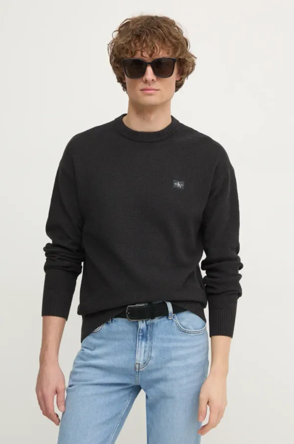 Calvin Klein Jeans Pulover Calvin Klein Jeans moški, črna barva, J30J326746