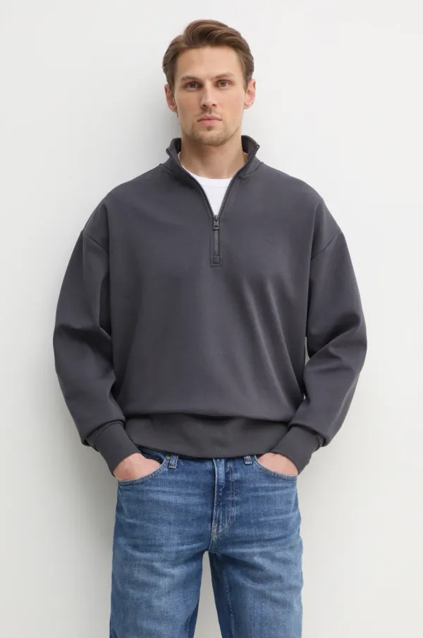 Calvin Klein Jeans Pulover Calvin Klein Jeans moški, siva barva, J30J327225