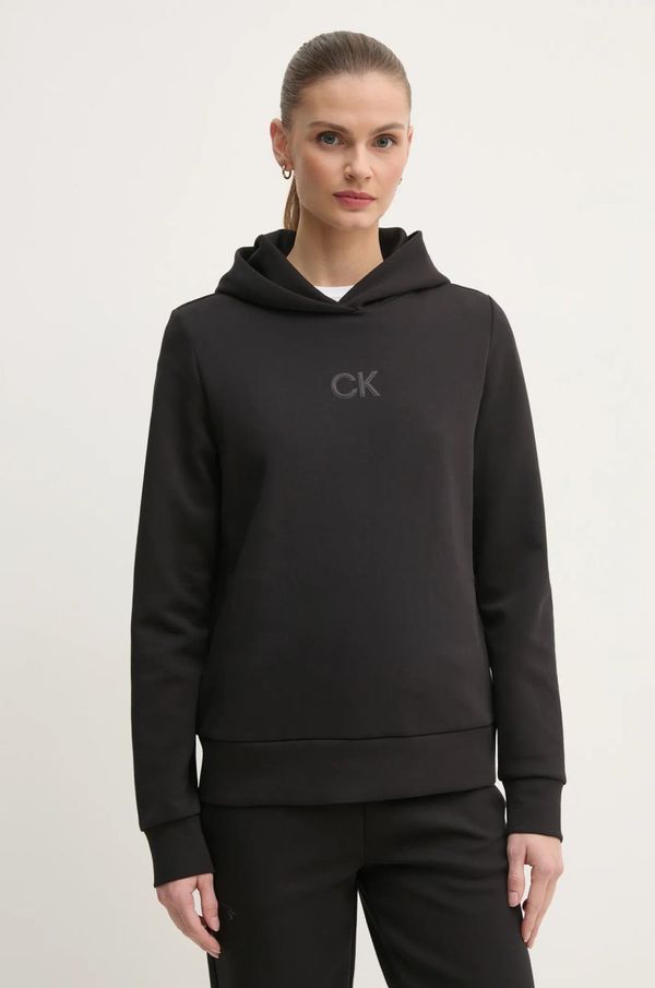 Calvin Klein Pulover Calvin Klein ženski, črna barva, s kapuco, K20K207954