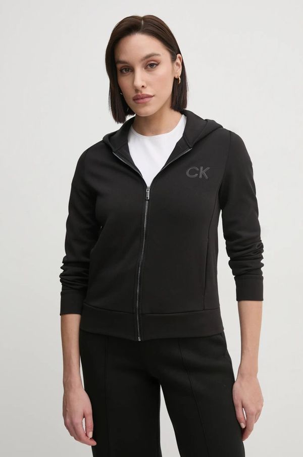 Calvin Klein Pulover Calvin Klein ženski, črna barva, s kapuco, K20K207955