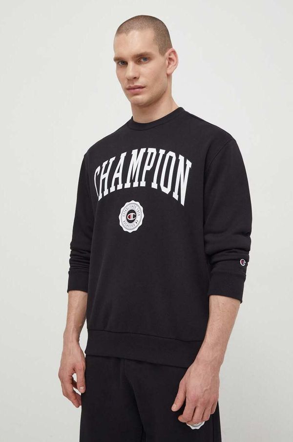 Champion Pulover Champion moška, črna barva