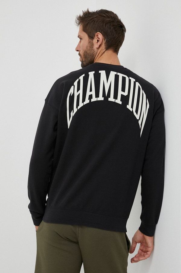 Champion Pulover Champion moška, črna barva