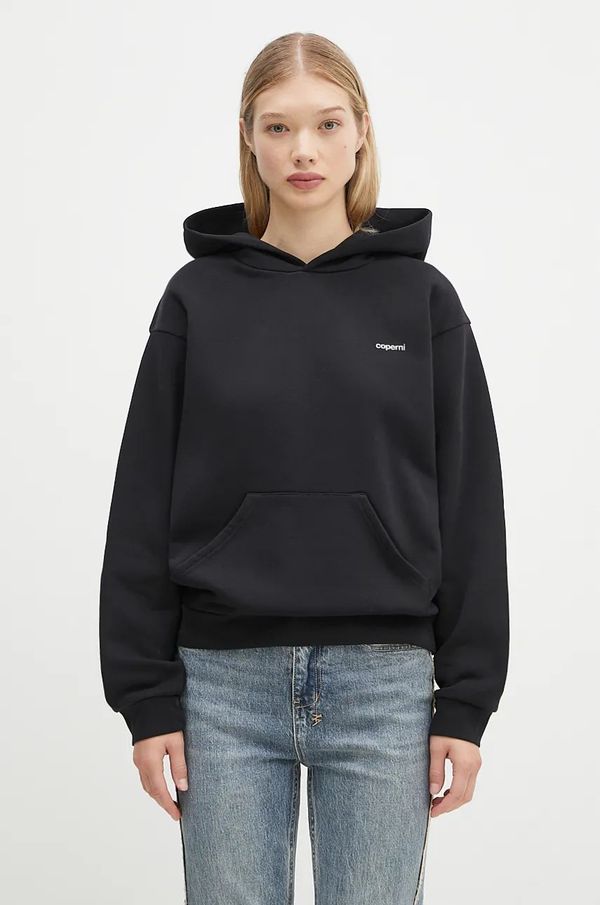 coperni Pulover Coperni Logo Hoodie ženski, črna barva, s kapuco, COPJS15523