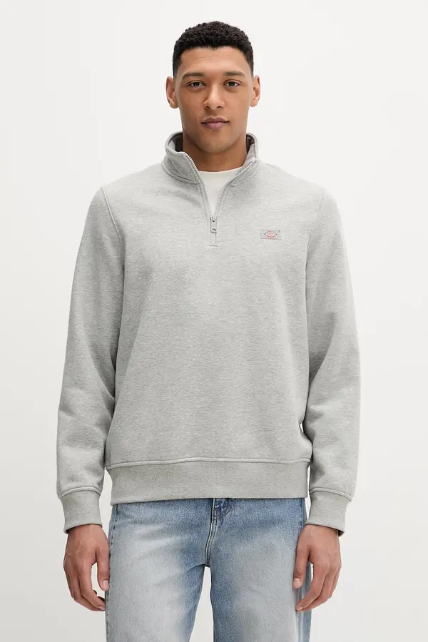 Dickies Pulover Dickies Oakport Quarter Zip Heather Grey