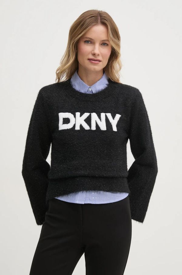 DKNY Pulover Dkny ženski, črna barva, DJ4R0504