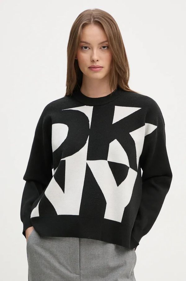 DKNY Pulover Dkny ženski, črna barva, P4MSAQ15