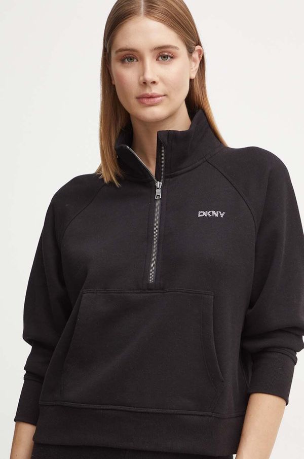DKNY Pulover Dkny ženski, črna barva, s kapuco, DP4T9993