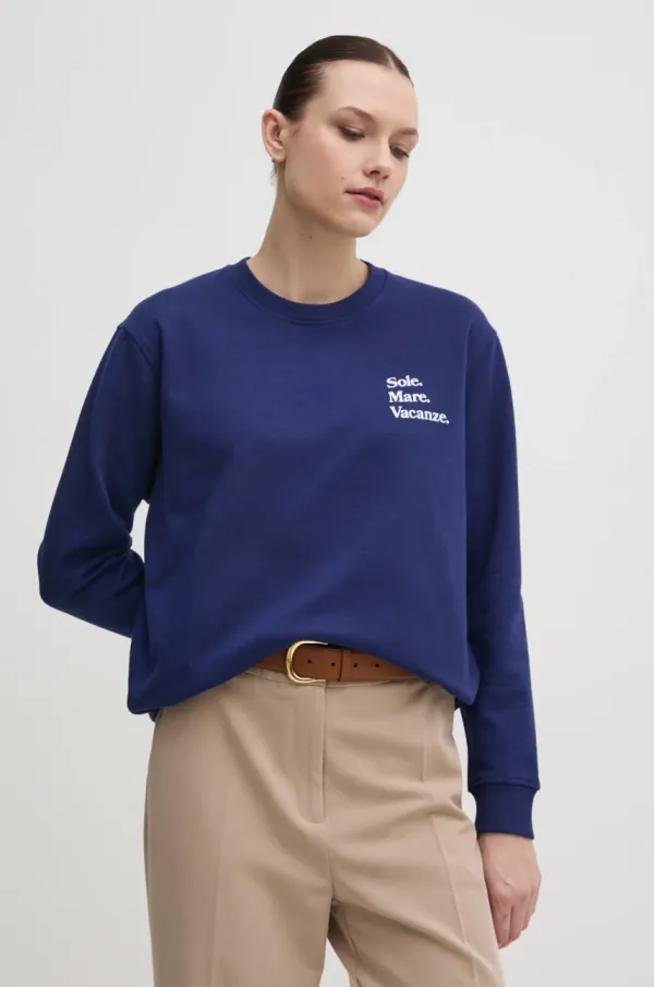 Drivemebikini Pulover Drivemebikini Sole Mare ženski, mornarsko modra barva, 2024-DMBS-018-NV