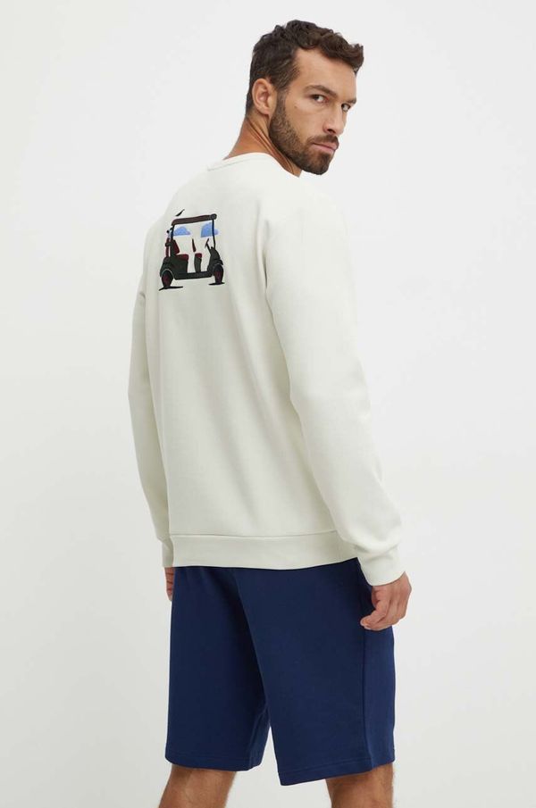 EA7 Emporio Armani Pulover EA7 Emporio Armani moški, bež barva, PJUEZ.6DPM89