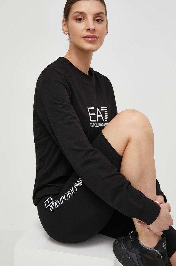 EA7 Emporio Armani Pulover EA7 Emporio Armani ženska, črna barva