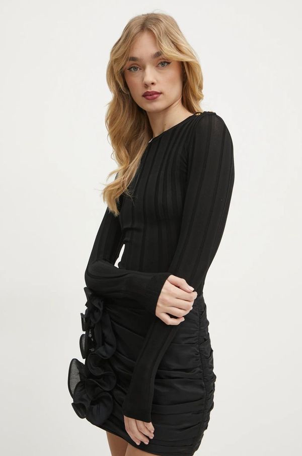 Elisabetta Franchi Pulover Elisabetta Franchi ženski, črna barva, MK42S51E2