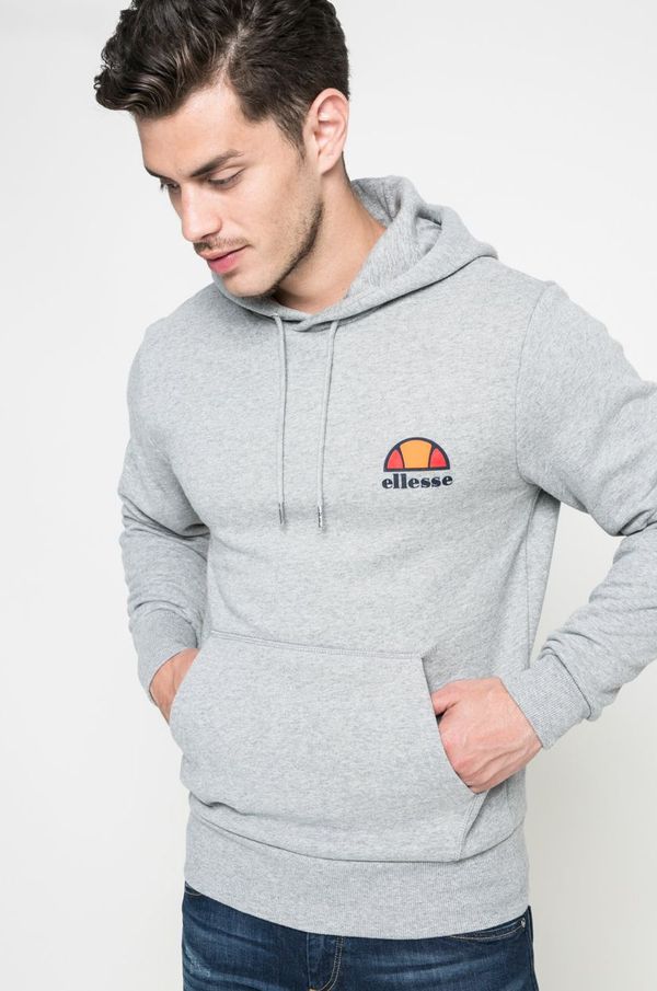 Ellesse Pulover Ellesse moška, siva barva, s kapuco