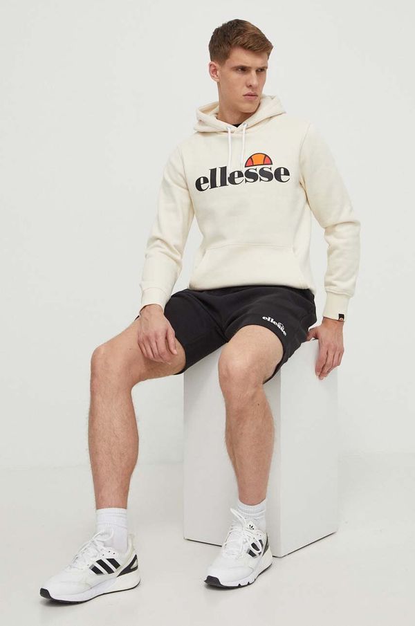 Ellesse Pulover Ellesse SL Gottero OH Hoody moški, bež barva, s kapuco, SHV07407